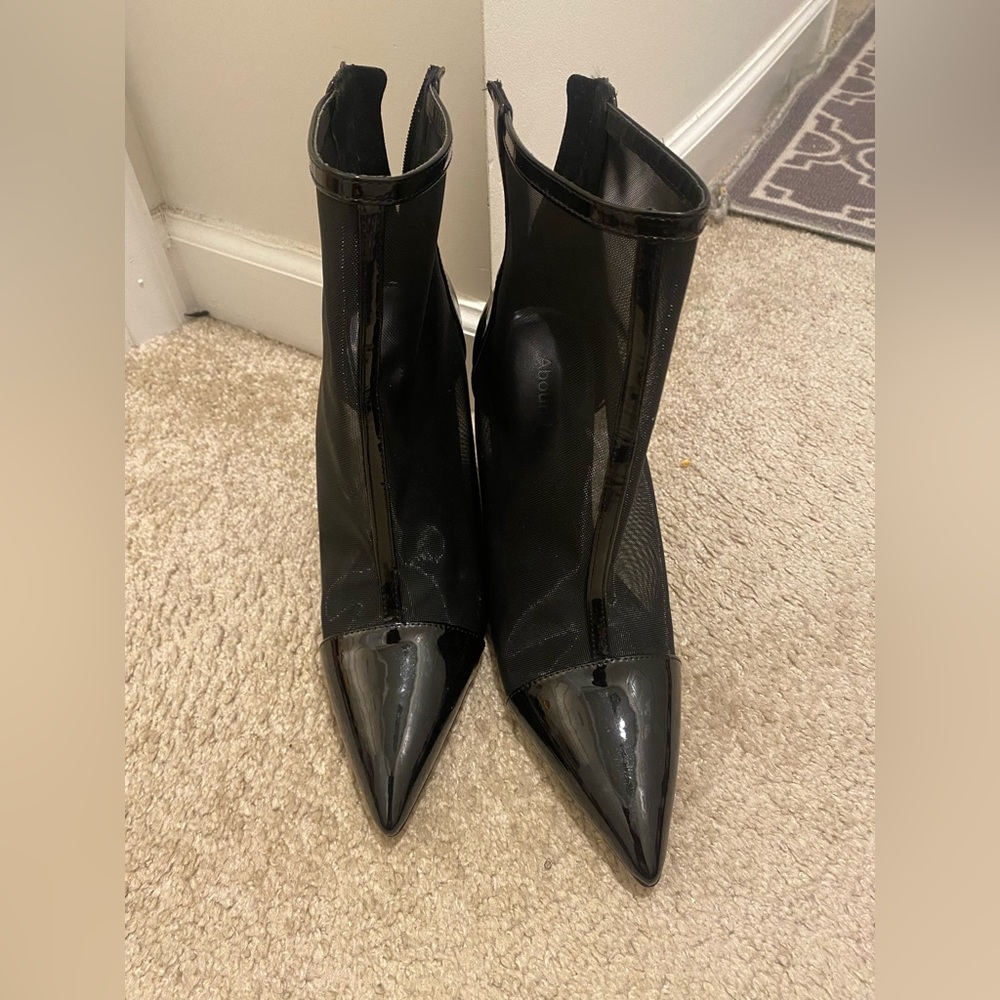 Abound Pointed Cap Toe Mesh Black Boot - image 1